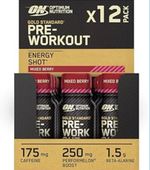 Optimum Nutrition Gold Standard Pre Workout Shot 12 x 60ml Mixed Berry