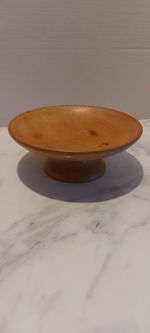 Vintage Centrepiece Wooden Pedestal Shallow Sweet Bowl 19.5 Inches Diameter
