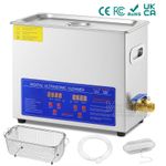 7L Ultrasonic Cleaner Timer Sonic Bath Jewellery Heater Cleaning Machine Basket