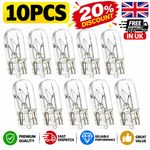 501 BULB 10x Pack SIDE LIGHT NUMBER PLATE PUSH iN CAR CAPLESS TAIL LIGHT 12V 5w
