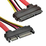 50cm Male to Female 7+15 Pin Serial ATA SATA Data power extension Cable 22Pin
