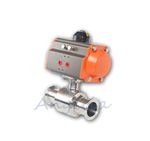 2" Stainless Steel 304 Tri-Clamp OD 64mm Type Sanitary Pneumatic Ball Valve