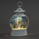 28cm Snowman Snowdog  Water Lantern Christmas Glitter Globe Battery Operated