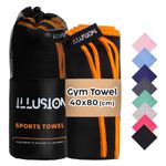 illusion Microfibre Sports Towel - Quick Dry Gym, Travel, Swimming & Beach Towel