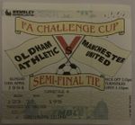 1994 Manchester United v Oldham Athletic FA Cup Semi-Final Match Ticket Stub 