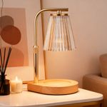 Wooden Wax Candle Warmer Lamp Adjustable Height & Bright Aromatherapy Wax Melter