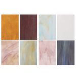 8 Sheets 4 x 6 Inch Stained Glass Sheet Purple Series Mosaic Glass Tiles for DIY