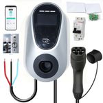 7KW EV Charger 32A Type 2 Electric Car Charging Station Cable With 5M APP/Card