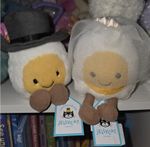 Adorable Jellycat Egg Couple Bride Groom Plush Tags Dust Bag Wedding gift-) 