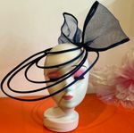 Gorgeous New Navy Blue Fascinator Wedding Party Races Formal