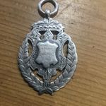 Antique Sterling Silver Watch Fob Hallmarked Edwardian, Engraved Winners 1911,