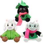 Deltarune Ralsei Plush With No Hat green Fur Glasses & Scarf Fashion Plush Toy