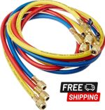 Yellow Jacket 29986 Plus II 1/4" Charging Hose Set 72" Compact Ball (Pack of 3)