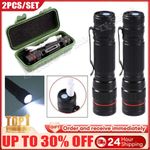 2X MULTI USE USB Rechargeable LED Flashlight Super Bright Torch Tactical Lamp