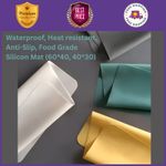 Silicone Table Placemat Non Slip Waterproof Heat Resistant Dining Mat 60x40cm
