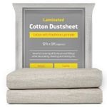 Laminated Cotton Dust Sheets for Decorating Waterproof 12ft x 9ft Twill Reusable