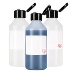 TEC 250ml Natural HDPE Plastic Bottles Flip Top Cap 30% Recycled UK Made