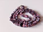 Vintage Czech Pink Black Necklace Moulded Glass Bead For Restring Tigers Eye