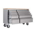 55" Stainless Steel 10 Drawer Roller Tool Cabinet Mobile Tool Chest