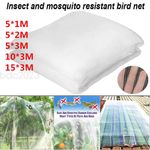 5-15M INSECT SCREEN NETTING Fine Woven Mesh Anti Fly-Bug Butterfly Garden Net