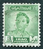 IRAQ 1948-51 3f green SG273 used NG King Faisal II b #C02