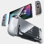 JSAUX Dockable Case for Nintendo Switch 2 2025 PC+TPU Grip Protective Case Split