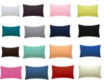 2 X Pillow Case Luxury Fine Poly cotton Housewife Pair Pack Pillows Cover Cases