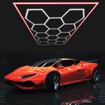 8/14 Hexagon LED Lighting Car Detail Garage Workshop Retail Wall Light Honeycomb