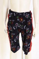 Vintage Japanese Monpe Kasuri Pants Handmade Showa Era Kimono Cotton Floral