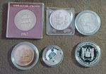 5 x GIBRALTAR CROWN COINS INC MILLENIUM 2000 + HALF CROWN