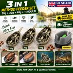 Fishing Inline Method Feeders 20g-60g For Pellet Ground Bait Coarse Carp Tackle