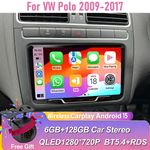 9'' Apple CarPlay Auto 6-128GB Head Unit Car radio For Volkswagen Polo 2009-2019
