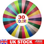 3D Pen Filament Refills PLA 30 Colors 3D Printing Pen Filament 1.75mm for Kids