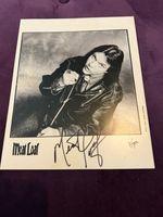 ROCK / BAT OUT OF HELL / MEATLOAF: SIGNED B&W VIRGIN PROMO PHOTOGRAPH
