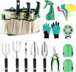 12 Piece Gardening Tools Set Hand Fork Weeder Rake Shovel Trowel Bag