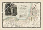 Antique map PALESTINE HOLY LAND Jesus Samaritan woman 1829 wall art print poster