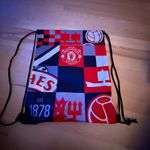 Manchester United Drawstring Gym Sackpack Bag Logo Red Black White Grey