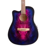 Lindo LEFT HANDED Purple Swallow V1 Electro Acoustic Guitar Dreamcatcher +Gigbag