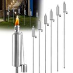 6/12/18/24/30pcs Stainless Steel Torches Oil Torch Lamp 330ml Height Adjustable