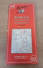 Vintage Michelin Folding Map Of Africa No.155 (Central And South) 1:4,000,000