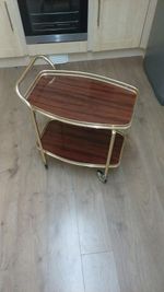 Vintage Drinks Cocktail Dinner Tea Hostess Trolley Rolling Serving Cart Stand