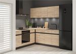Corner Kitchen Cabinet Set 8 Units DIY Fitted Right Hand Light Oak Wenge Junona