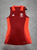 Aston Villa Adidas Women's Football Training Vest Sleeveless Jersey UK Small 