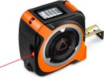 40m 3 in 1 Laser Tape Wheel Measure 5m Tape Rechargable Area Volume Pythagoras