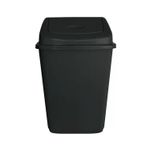 60L Black Plastic Swing Bin Flip Top Home Kitchen Rubbish Waste Dustbin