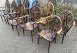 COLLECTION OF ANTIQUE STYLE DINING ARMCHAIS IDEAL  FOR PUBS & RESTAURANTS ETC