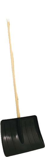 Snow Shovel Scoop Head Long Wooden Handle Heavy Duty Mud Winter 1.2M