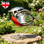 Sheremart Hopewings Bird, Robin Scrap Metal Art Sculpture, Metal Art Sculpture