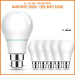 5W GLS LED Bulb B22 Bayonet LED 40w Light Bulbs Warm White Lamps ♻️180° ECO