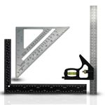 6/8/12 inch Roofing Speed Square Rafter Angle Measuring Triangle Guide Aluminium